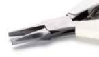 Lindstrom 7490 Small Flat Nose Pliers Smooth Jaws Std White Handles