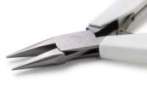 Lindstrom 7893 Small Short Snipe Nose Pliers Smooth Jaws Standard White Handles