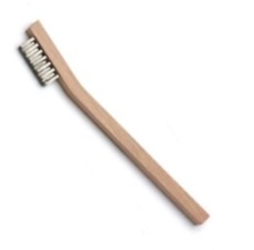 ESD-Safe Stainless Steel Cleaning Brush Wood Handle