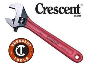 Crescent AC110C Adjustable Wrench Cushion Grip with Plated Finish 10-Inch 