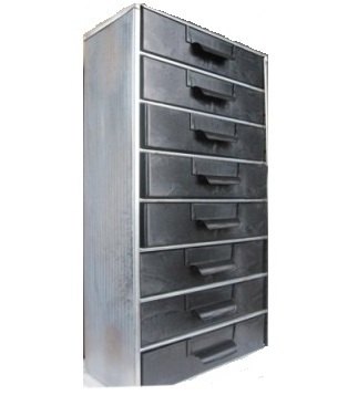 Flambeau 6777CC (3080) 8-Drawer Conductive Parts Storage Cabinet - Metal Frame - ESD Safe  CLEARANCE