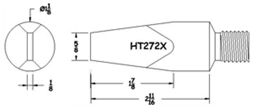 Hexacon HT272X Soldering Tip  - 1-1/8
