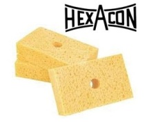 Hexacon SP-8141C Sponge with Hole  -  2-1/4 x 3-1/2