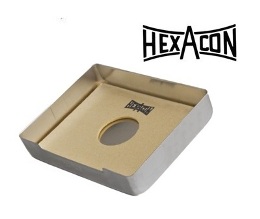 Hexacon ST-912 Metal Tray & Sponge with Hole  - 3-1/2 x 4-1/2