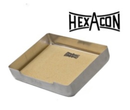 Hexacon ST-910 Metal Tray & Solid Sponge - 3-1/2 x 4-1/2 