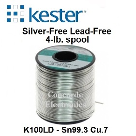 Kester Lead-Free Silver-Free Solder/ #48-Rosin / .062 / 3.3% / 4-Lb Spool / 25-9574-1400 / REGULAR $133 CLEARANCE