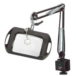 O.C. White 72400 Vision-Lite® Dimmable Fluorescent Magnifier 3-Diopter Lens 43 Reach Clamp Mount
