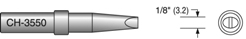 Plato CH-3550 Chisel Soldering Tip | 1/8 | Equivalent to  Hexacon J101X CLEARANCE