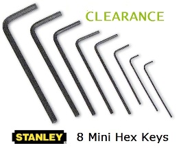 Stanley 69-208 8 pc. Miniature Hex Key Set |  .028 to 5/32