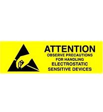 Transforming Technologies LB-9030 ESD Attention Label Yellow 5/8 x 2 Self-Adhesive 1000/Roll