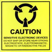Transforming Technologies LB-9090 ESD Caution Label Yellow 2