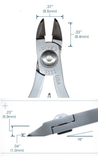 Tronex 7112 ESD-Safe Oval Head Cutter | Flush Cut | Long Handle | 35-16 AWG