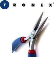 Tronex 511SG ESD-Safe Chain Nose Pliers -  Serrated Tip  -  Rubber Grips