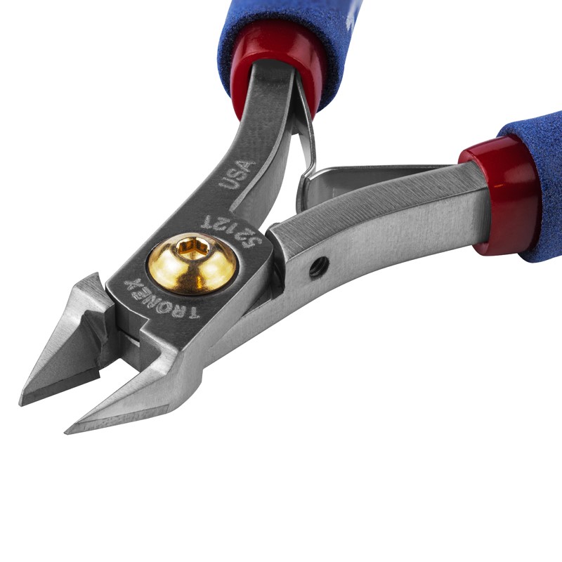 Tronex 5212T ESD-Safe Hard Wire Cutter | Class T | Tungsten Carbide Edges | Taper Flush Cut