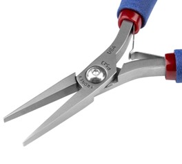 Tronex P543 ESD-Safe Long No-Step Flat Nose Pliers | Smooth Jaws | Standard Handle