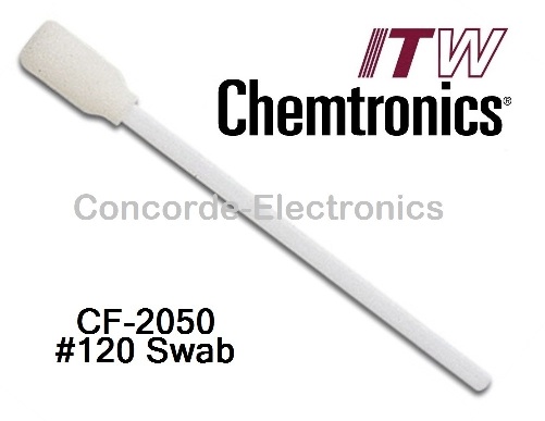 Chemtronics CF2050 FoamTips™ Foam-Tipped Swabs | Medical-Grade Foam | Gen'l Cleaning | 5" | 50/pk