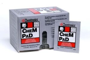 Chemtronics Chempad® CP400 3"x4" Pre-saturated Alcohol Wipes | 91% IPA | 50/bx | Individually Wrapped