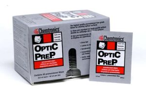 Chemtronics CP410 Optic-Prep™ Pre-saturated IPA Isopropyl Alcohol Wipes | Individually-Wrapped | 50 Wipes/bx