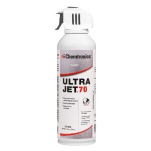 Chemtronics ES1015 UltraJet-70® Canned-Air Duster | Ultra-Pure | Economize Solvent Usage | 10 oz. Aerosol