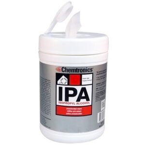 Chemtronics SIP-100P IPA Isopropyl Alcohol Pre-saturated Wipes | 70% Ultra-Pure IPA | 100 Wipes