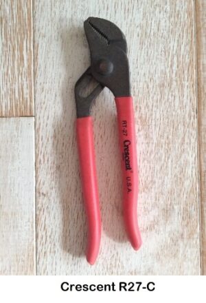 Crescent RT27C 7" Tongue & Groove Pliers | Straight Jaws | Non-Slip Rubber Grips | NOS