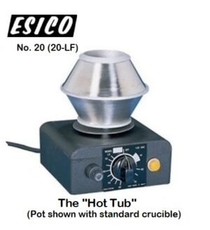 Esico 20 "Hot-Tub" Solder Pot | Small | 1-1/4 lb. Capacity | 2" Dia. | Temp 1050º | 250W