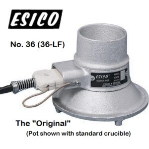 Esico 36 "The Original" Solder Pot | Small | 2-1/4 lbs. Capacity | 2-1/2" dia. |  Temp 750º | 250W