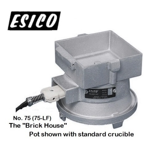 Esico 75 Solder Pot | Large | 11-3/4 lb. Capacity | 4-3/4" sq. | Temp. 650º | 650W