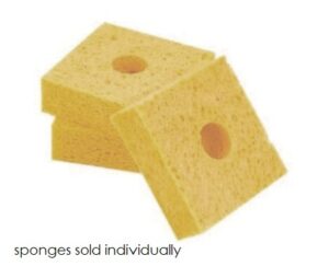 Hakko A1042 Solder Tip Cleaning Sponge | Square with hole | for 607 & 631-01 Holders or Equivalent | 928/936/937