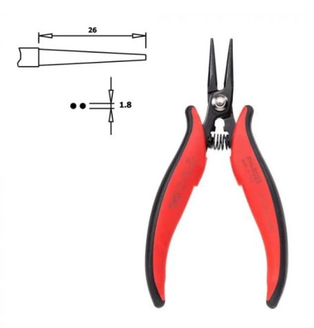 Hakko PN-5025 Long-Nose Rounded Pliers | Smooth Jaws | Electronics