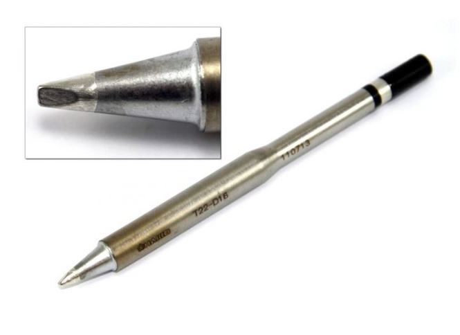 Hakko T22-D16 Chisel Soldering Tip | 1.6 x 12mm | For FM-2030 & FM-2031 - Image 3