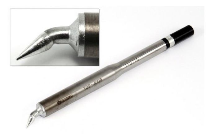 Hakko T22-JD08 Bent Chisel Soldering Tip | 0.8mm/30° x 6.3 x 4.5mm | For FM-2030 & FM-2031 - Image 3