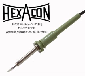 Hexacon SI-22A-30W Mini Soldering Iron | 3/16" Tip | 30W