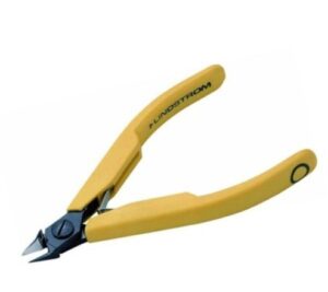 Lindström 8143 Small Precision Micro-Bevel Cutter |  Tapered Head | ESD-Safe Handles | AWG 32-16 | 4.25"
