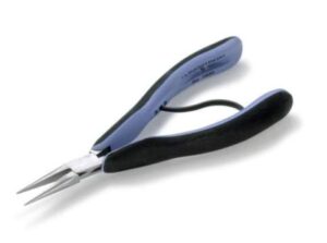 Lindström RX-7890 Medium Precision Chain-Nose Pliers | Smooth Jaws | ESD - Ergonomic Grips | 5.25"