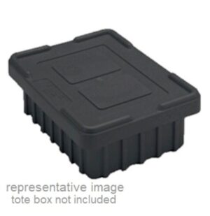 Metro CO93000CAS ESD-Safe Tote Box Cover | Snap-On | Black Conductive | Fits TB93000 Series Totes | 22 x 17"