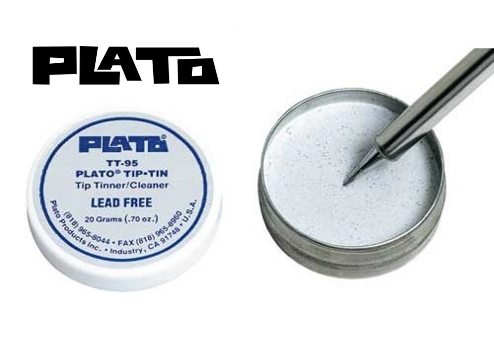 Plato TT-95 Solder Tip Tinner & Cleaning Paste | Clean & Re-Tin | Lead-Free & ESD Safe | 1.5" - Image 2