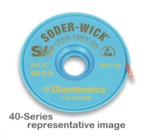 Soder-Wick 40-1-5 Lead Free SD Desoldering Braid | White | .030" (0.8mm) | 5' L | SMD, Micro-Circuits