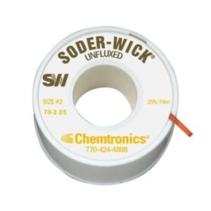 Soder-Wick 70-2-25 Unfluxed SD Desoldering Braid | Yellow | .060" (1.5mm) | 25'L | Small Pads, SMDs