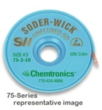 Soder-Wick 75-2-10 Unfluxed SD Desoldering Braid | Yellow | .060" (1.5mm) | 10'L | Small Pads & SMDs