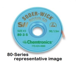 Soder-Wick 80-1-5 RosinSD Desoldering Braid | White |  .030" ( 0.8mm) | 5'L | SMD, Micro-Circuits