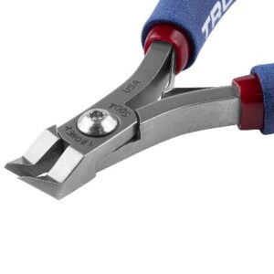 Tronex 5004 Large 50° Pointed-Head Angulated Flush Cutter | ESD-Safe Cushioned Grips | 32-20 AWG | 5"
