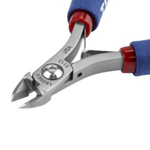Tronex 5113 Medium Oval Head Cutter | Extra-Sharp Razor-Flush® Cut | ESD-Safe Cushion Grips | 38-18 AWG | 5"