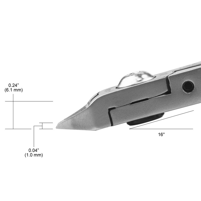 Tronex 7413 Mini Taper-Head Cutter | Extra-Sharp Razor-Flush® Cut | ESD-Safe Cushion Grips | Long Ergo Handle | 38-20 AWG - Image 8
