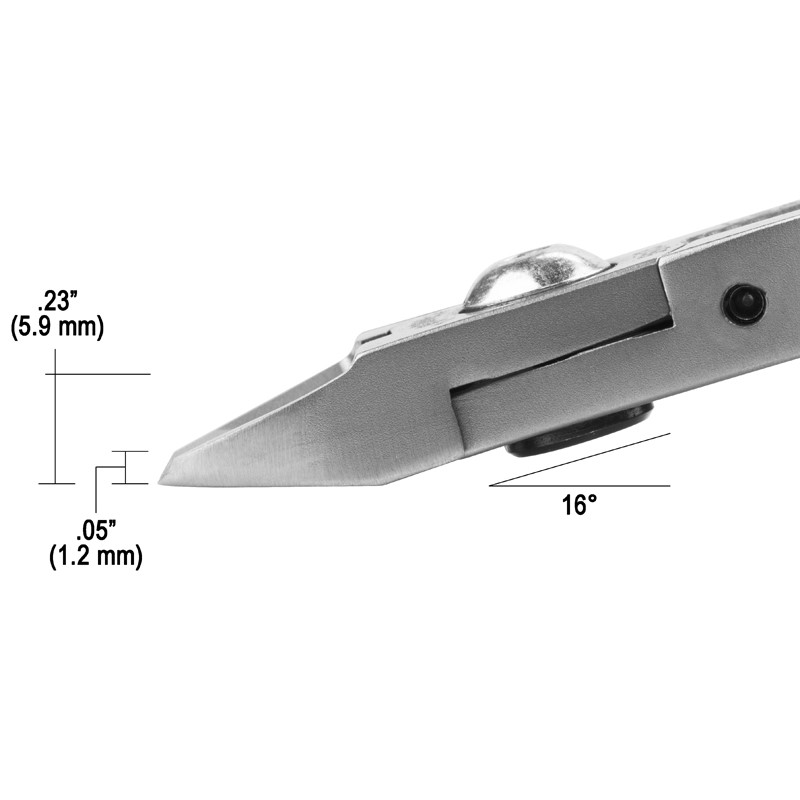 Tronex 7713 Large Tapered-Head Cutter | Extra-Sharp Razor-Flush® Cut | ESD-Safe Cushion Grips | Long Ergo Handle | 38-16 AWG - Image 7