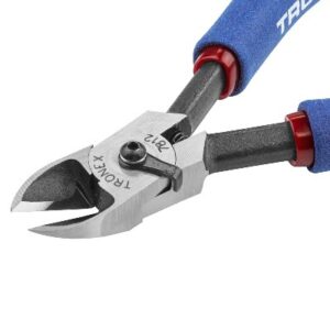 Tronex 5812 Extra-Large Heavy-Duty Flush Cutter | Oval Head | ESD-Safe Cushion Grips | 29-12 AWG