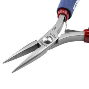 Tronex P711S Chain-Nose Pliers | Serrated Tips | ESD-Safe Cushion Grips | Long Ergo Handle | 6.5"