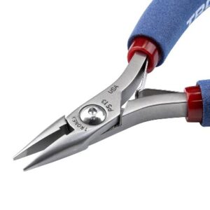 Tronex P713 Chain-Nose Pliers | Short Jaws | Smooth Tips | ESD-Safe Cushion Grips | Long Ergo Handle | 5.9"