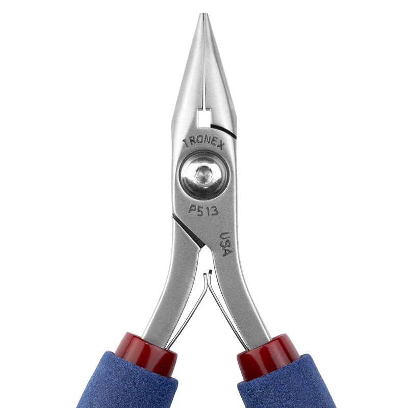 Tronex P713 Chain-Nose Pliers | Short Jaws | Smooth Tips | ESD-Safe Cushion Grips | Long Ergo Handle | 5.9" - Image 5
