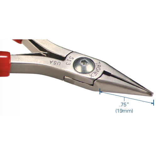 Tronex P713 Chain-Nose Pliers | Short Jaws | Smooth Tips | ESD-Safe Cushion Grips | Long Ergo Handle | 5.9" - Image 9